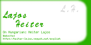 lajos heiter business card